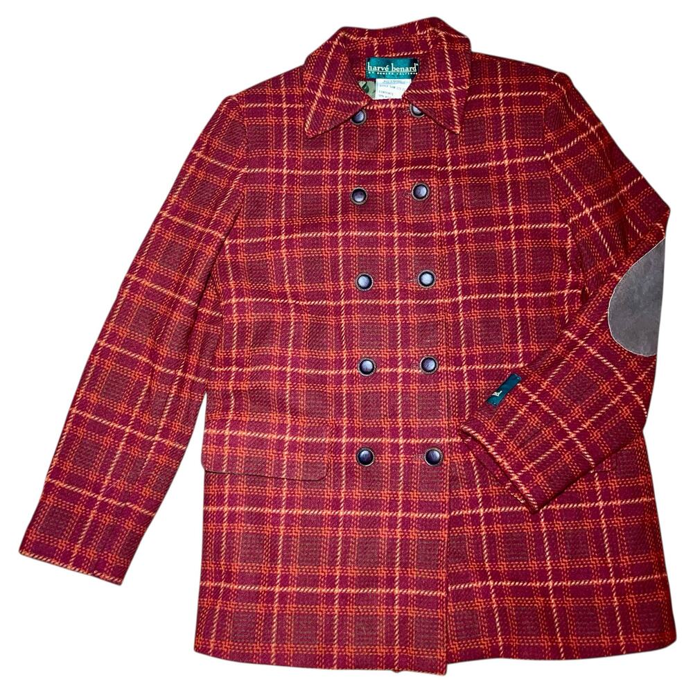 Harve Benard Plaid Wool Coat - Picture 7 of 9